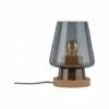 Sortie ???? PAULMANN Lampe à Poser Iben - 20W - E27 - Sans Ampoule - Dimmable - Verre Fumé/Liège - Autres Couleurs ????