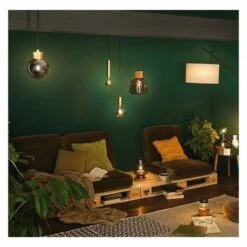 Sortie ???? PAULMANN Lampe à Poser Iben - 20W - E27 - Sans Ampoule - Dimmable - Verre Fumé/Liège - Autres Couleurs ???? 8 Sortie ???? PAULMANN Lampe à Poser Iben - 20W - E27 - Sans Ampoule - Dimmable - Verre Fumé/Liège - Autres Couleurs ???? -PAULMANN Sales 10069605 4