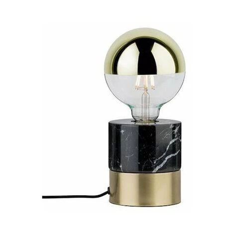 Remise ???? PAULMANN Lampe à Poser Vala - 20W - E27 - Sans Ampoule - Dimmable - Marbre Noir/Laiton - Autres Couleurs ???? 1 Remise ???? PAULMANN Lampe à Poser Vala - 20W - E27 - Sans Ampoule - Dimmable - Marbre Noir/Laiton - Autres Couleurs ????