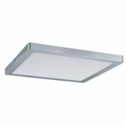 Offres ???? PAULMANN Plafonnier LED Atria - Carré - 20W - Chrome Mat - Non Dimmable - Gris (tout Métal) ????