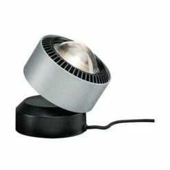 Tout neuf ???? PAULMANN Lampe à Poser LED Aldan - 3,5W - 2700K - 400lm - Dimmable - Noir/Alu Brossé - Gris (tout Métal) ⭐