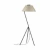 Budget ???? PAULMANN Lampadaire Narve - 60W Max - E27 - 230V - Noir/Beige - Dimmable - Sans Ampoule - Noir ????