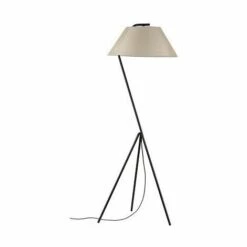 Budget ???? PAULMANN Lampadaire Narve - 60W Max - E27 - 230V - Noir/Beige - Dimmable - Sans Ampoule - Noir ????
