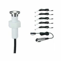 Meilleure affaire ???? PAULMANN Kit De Spots Encastrés De Sol Plug & Shine - Micro Pen - 3000K - 22° - Avec Ampoule - 0.22W - Argent - Gris / Métallique ????