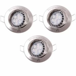 Top 10 ???? Set De 3 Spots Encastrables LED 8 Watts Lumière Dimmable Fer Brossé Paulmann 927.9 ⭐