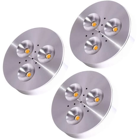 Meilleure vente ✨ Lot De 3 Spots LED Encastrables Pour Meuble Plafonniers Apparents Aluminium Brossé Paulmann 935.46 ???? 1 Meilleure vente ✨ Lot De 3 Spots LED Encastrables Pour Meuble Plafonniers Apparents Aluminium Brossé Paulmann 935.46 ????