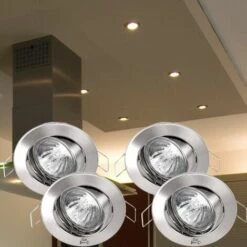 Tout neuf ???? Lot De 4 Spots Encastrables Fer Aluminium éclairage Orientable Paulmann 994.47 ???? -PAULMANN Sales 13534674 3