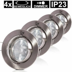 Tout neuf ???? Lot De 4 Spots Encastrables Fer Aluminium éclairage Orientable Paulmann 994.47 ???? -PAULMANN Sales 13534674 4
