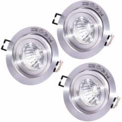De gros ???? Lot De 3 Spots Encastrables Design Aluminium IP23 Lampe D'éclairage Orientable Paulmann 925.22 ✨