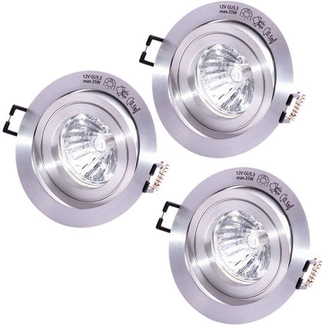 De gros ???? Lot De 3 Spots Encastrables Design Aluminium IP23 Lampe D'éclairage Orientable Paulmann 925.22 ✨ 1 De gros ???? Lot De 3 Spots Encastrables Design Aluminium IP23 Lampe D'éclairage Orientable Paulmann 925.22 ✨
