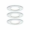 Bon marché ✨ PAULMANN Lot De 3 Spots Encastrés LED Nova - GU10 - Chrome - 6,5W - 2700K - IP44 - Avec Ampoule - Chromé ????