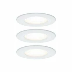 Coupon ???? PAULMANN Lot De 3 Spots Encastrés LED Nova - GU10 - Blanc - 6,5W - 2700K - IP44 - Avec Ampoule - Blanc ⌛