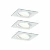 Grosses soldes ???? PAULMANN Kit De 3 Spots Encastrés LED Nova - Carré - GU10 - Blanc - 6,5W - 2700K - IP23 - Avec Ampoule - Blanc ⭐