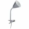 Acheter ???? PAULMANN Spot Pince Vitis Avec Bras Flexible - E14 - 20W - Gris - Gris (tout Métal) ✨