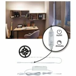 Grosses soldes ???? PAULMANN Kit Ruban Lumineux SimpLED Power - 3m - 36W - 4000K - Avec Variateur à Fil - Blanc ????
