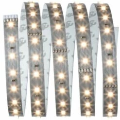 Promo ???? PAULMANN Kit Ruban MaxLED 500 3m Blanc Chaud 20W 230/24V 36VA Argent 2700K - Blanc ❤️