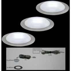 Tout neuf ???? PAULMANN Spot Encastré Led Nice Price 3x0,3w 45mm Sat ???? 7 Tout neuf ???? PAULMANN Spot Encastré Led Nice Price 3x0,3w 45mm Sat ???? -PAULMANN Sales 29217267 3