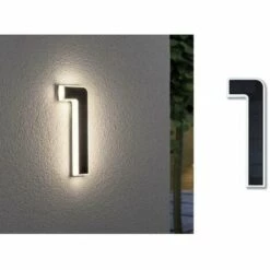 Meilleure vente ???? Eclairage Solaire Pour Numéro De Maison Paulmann 79842 LED Intégrée N/A Puissance: 0.20 W Blanc Chaud N/A ⌛