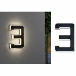Nouveau ???? Eclairage Solaire Pour Numéro De Maison Paulmann 79844 LED Intégrée N/A Puissance: 0.20 W Blanc Chaud N/A ❤️