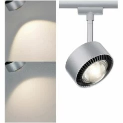 Vente flash ???? Luminaire Sur Rail Haute Tension Paulmann Aldan 95519 LED Intégrée N/A Puissance: 9 W Blanc Chaud N/A ????