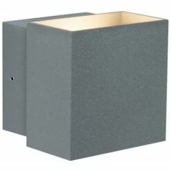 Remise ???? PAULMANN Applique Murale LED En Saillie Cybo - Grise - 2 X 3W - 2700K - IP65 - 100 X 100mm - Non Dimmable - Gris (tout Métal) ????