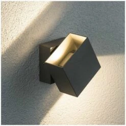 Remise ???? PAULMANN Applique Murale LED En Saillie Cybo - Grise - 2 X 3W - 2700K - IP65 - 100 X 100mm - Non Dimmable - Gris (tout Métal) ???? -PAULMANN Sales 4509350 5