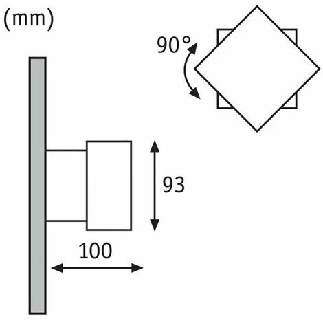 Top 10 ???? PAULMANN Applique Murale LED En Saillie Cybo - Blanc - 2 X 3W - 2700K - IP65 - 100 X 100mm - Non Dimmable - Blanc ???? 2 Top 10 ???? PAULMANN Applique Murale LED En Saillie Cybo - Blanc - 2 X 3W - 2700K - IP65 - 100 X 100mm - Non Dimmable - Blanc ???? – Image 2