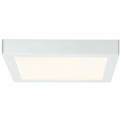 Promo ???? PAULMANN Plafonnier Lunar LED - Blanc Dépoli - 15,5W - 3000K - Carré - IP20 - Avec Ampoule - Blanc ????