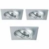 Grosses soldes ???? PAULMANN Kit 3 Spots Carrés Alu Orientable 3x35w Gu5,3 ????