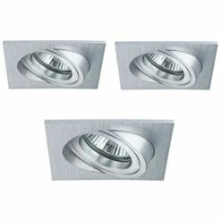 Grosses soldes ???? PAULMANN Kit 3 Spots Carrés Alu Orientable 3x35w Gu5,3 ????