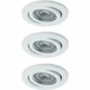 Offres ???? PAULMANN Lot De 3 Spots Encastrables à LED 3 X 3,5 W 230 V GU10 Blanc/métallisé 51 Mm ✔️