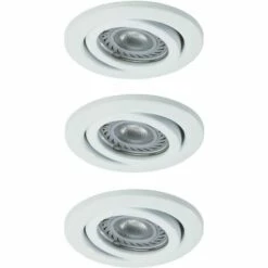 Offres ???? PAULMANN Lot De 3 Spots Encastrables à LED 3 X 3,5 W 230 V GU10 Blanc/métallisé 51 Mm ✔️