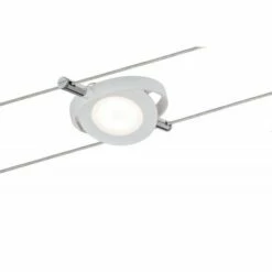 Le moins cher ???? PAULMANN Spot Led RoundMac Pour Système à Câbles Suspendu DC - 4W - 2700°K - 200lm - Blanc Dépoli - Non Dimmable ✔️
