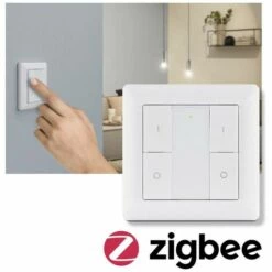 Nouveau ⭐ Commutateur Sans Fil Paulmann SH ZB Wandtaster Doppelwippe On/Off/Dimm 50134 N/A N/A ❤️ -PAULMANN Sales 55410832 3