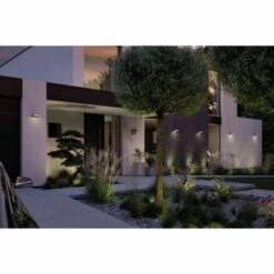 Bon marché ???? PAULMANN Applique Solaire LED Wall Lamp à Détection 5 W 3000K 320 Lm IP44 Gris Foncé - Gris Foncé ???? -PAULMANN Sales 57029265 4