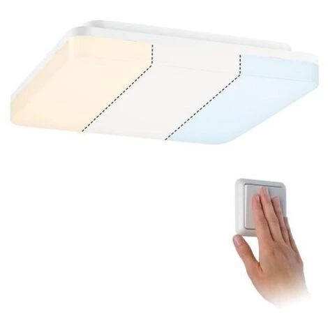 Tout neuf ???? PAULMANN Plafonnier Cela IP44 LED 155 W White Switch 280x280mm Blancplastique - Blanc Dépoli ✨ 2 Tout neuf ???? PAULMANN Plafonnier Cela IP44 LED 155 W White Switch 280x280mm Blancplastique - Blanc Dépoli ✨ – Image 2