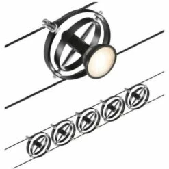 Vente flash ???? Paulmann Cardan Set 944.40-5xgu5.3-noir Mat ????