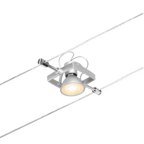Meilleure vente ⭐ Spots Sur Câble Tendu Kit Mac 2 WIRE Sans Ampoules Paulmann - Leds - Chromé Mat - 5X10W - 230/12 V - Chrome ✨ 3 Meilleure vente ⭐ Spots Sur Câble Tendu Kit Mac 2 WIRE Sans Ampoules Paulmann - Leds - Chromé Mat - 5X10W - 230/12 V - Chrome ✨ – Image 3