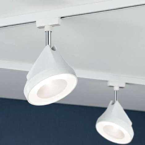 Le moins cher ???? Spot Sur Rail Arena URail Paulmann -15W - 2700K - Dimmable - Avec Ampoule - Blanc Chromé ???? 2 Le moins cher ???? Spot Sur Rail Arena URail Paulmann -15W - 2700K - Dimmable - Avec Ampoule - Blanc Chromé ???? – Image 2