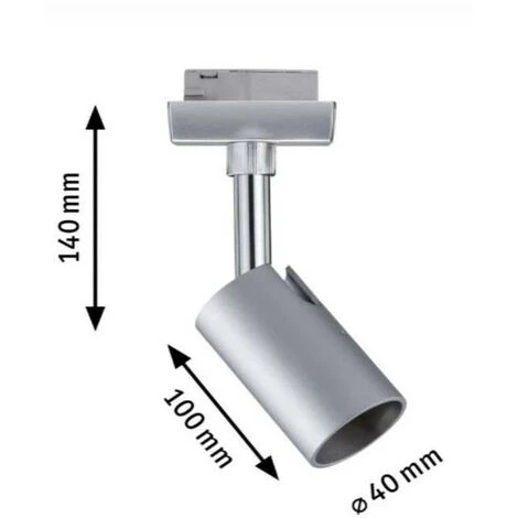 Le moins cher ???? Spot Individuel Sur Rail Pure I URail Paulmann - GU10 - 10W Max - Dimmable - Chromé Mat/ Chromé - Sans Ampoule - Chrome ✔️ 3 Le moins cher ???? Spot Individuel Sur Rail Pure I URail Paulmann - GU10 - 10W Max - Dimmable - Chromé Mat/ Chromé - Sans Ampoule - Chrome ✔️ – Image 3
