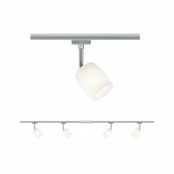 Meilleure vente ???? Kit URail Blossom Paulmann - G9 - 4x10W - Dimmable - Chrome Mat / Chrome/ Verre Satiné - Chrome ????