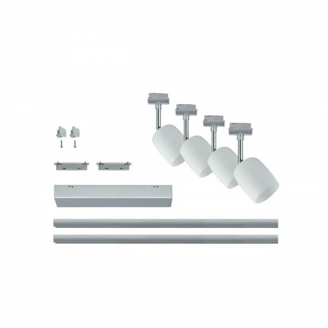 Meilleure vente ???? Kit URail Blossom Paulmann - G9 - 4x10W - Dimmable - Chrome Mat / Chrome/ Verre Satiné - Chrome ???? 2 Meilleure vente ???? Kit URail Blossom Paulmann - G9 - 4x10W - Dimmable - Chrome Mat / Chrome/ Verre Satiné - Chrome ???? – Image 2