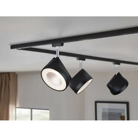Nouveau ⭐ Spot Sur Rail Arena URail Paulmann - 15W - 4000K - Dimmable - Avec Ampoule - Noir Mat/chromé - Noir ???? 4 Nouveau ⭐ Spot Sur Rail Arena URail Paulmann - 15W - 4000K - Dimmable - Avec Ampoule - Noir Mat/chromé - Noir ???? – Image 4