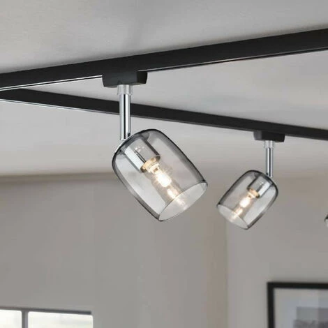 Acheter ???? Spot Orientable Sur Rail Blossom URail Paulmann - G9 - 10W Max - Dimmable - Noir Mat/ Verre Fumé - Sans Ampoule - Noir ⭐ 2 Acheter ???? Spot Orientable Sur Rail Blossom URail Paulmann - G9 - 10W Max - Dimmable - Noir Mat/ Verre Fumé - Sans Ampoule - Noir ⭐ – Image 2