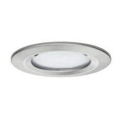 Sortie ???? PAULMANN Kit De 3 Spots Encastrés LED Coin Slim - Acier Brossé - 6.8W - 2700K - IP44 - Dimmable - Avec Ampoule - Gris / Métallique ????