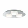 De gros ???? PAULMANN Plafonnier LED Doradus - Rond - 3x5W - Chrome - Non Dimmable - Gris (tout Métal) ????