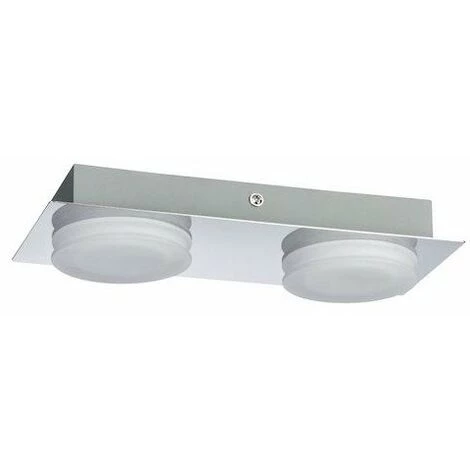 Top 10 ✔️ PAULMANN Plafonnier LED Doradus - Rectangle - 2x5W - Chrome - Non Dimmable - Gris (tout Métal) ???? 2 Top 10 ✔️ PAULMANN Plafonnier LED Doradus - Rectangle - 2x5W - Chrome - Non Dimmable - Gris (tout Métal) ???? – Image 2