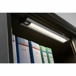 Vente flash ???? PAULMANN Réglette Led Tactile TriX Touch 465 Pour Placard - Aluminium/Noir - 4,2W - 3000K - Non Dimmable ????